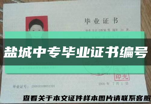 鹽城中專畢業證書編號縮略圖
