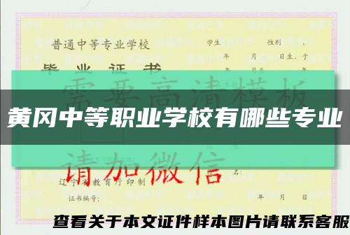 黃岡中等職業學校有哪些專業縮略圖