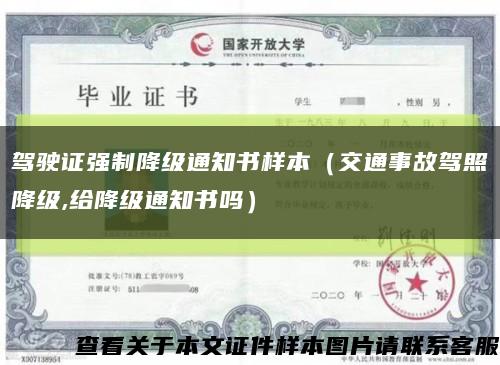 駕駛證強制降級通知書樣本（交通事故駕照降級,給降級通知書嗎）縮略圖