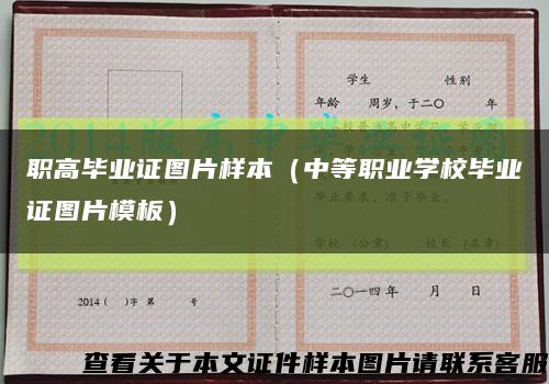 職高畢業證圖片樣本（中等職業學校畢業證圖片模板）縮略圖
