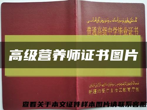 高級營養師證書圖片縮略圖