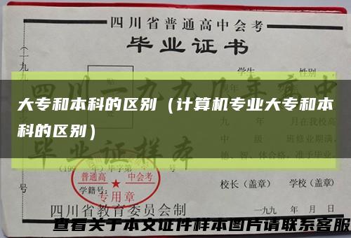 大專和本科的區別（計算機專業大專和本科的區別）縮略圖