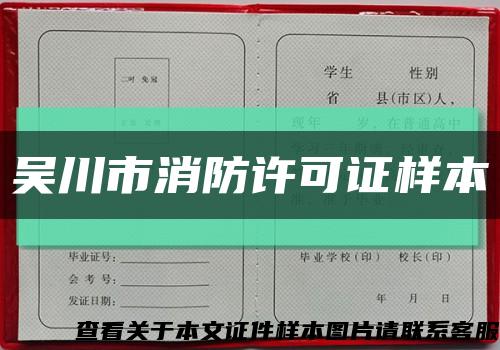 吳川市消防許可證樣本縮略圖