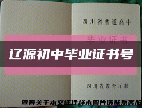 遼源初中畢業證書號縮略圖
