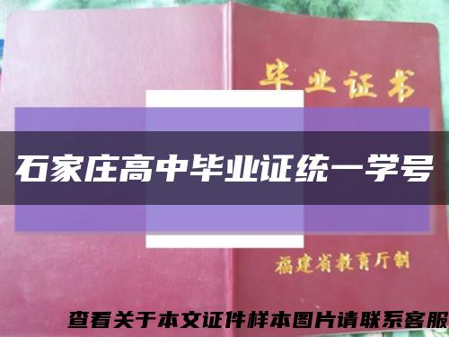 石家莊高中畢業證統一學號縮略圖