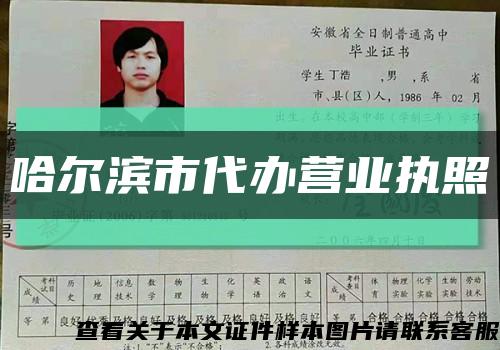 哈爾濱市代辦營業執照縮略圖