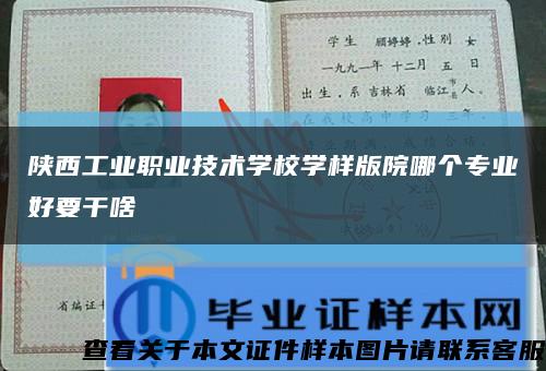 陜西工業職業技術學校學樣版院哪個專業好要干啥縮略圖