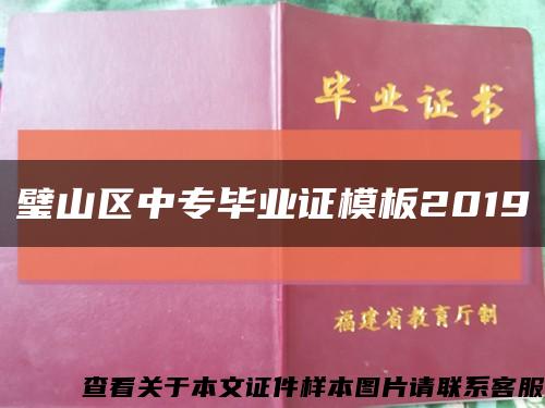 璧山區中專畢業證模板2019縮略圖