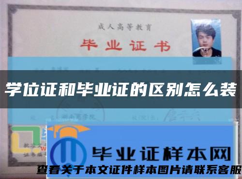 學位證和畢業證的區別怎么裝縮略圖