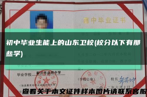 初中畢業生能上的山東衛校(校分以下有那些學)縮略圖