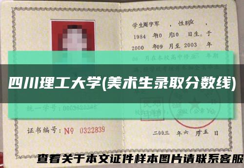 四川理工大學(美術生錄取分數線)縮略圖