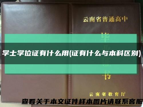 學士學位證有什么用(證有什么與本科區別)縮略圖