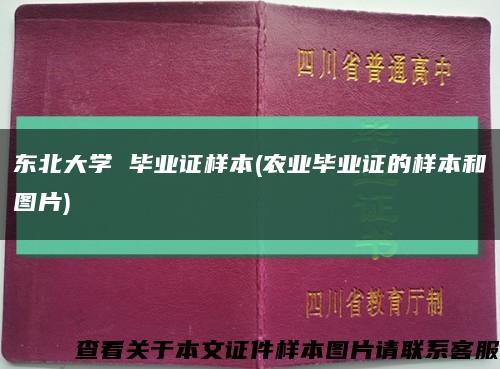 東北大學 畢業證樣本(農業畢業證的樣本和圖片)縮略圖