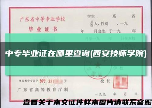 中專畢業證在哪里查詢(西安技師學院)縮略圖