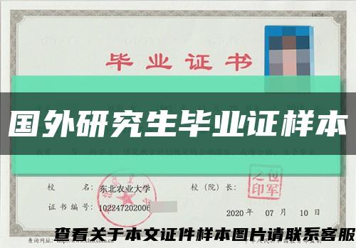 國外研究生畢業證樣本縮略圖