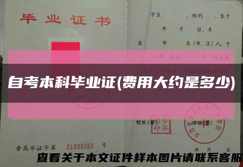 自考本科畢業證(費用大約是多少)縮略圖