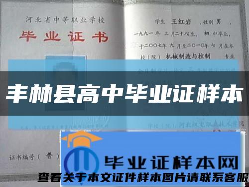 豐林縣高中畢業證樣本縮略圖