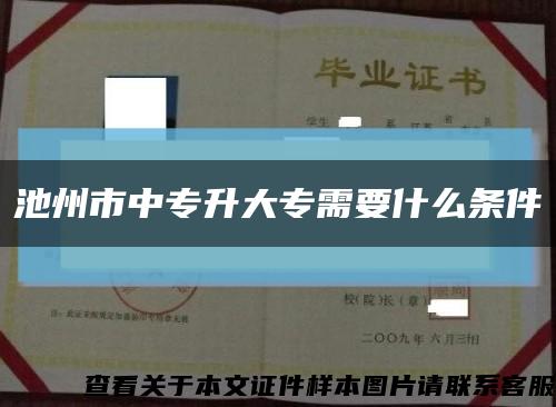 池州市中專升大專需要什么條件縮略圖