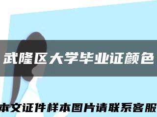武隆區大學畢業證顏色縮略圖