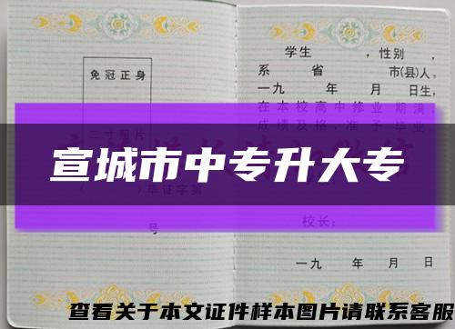 宣城市中專升大?？s略圖