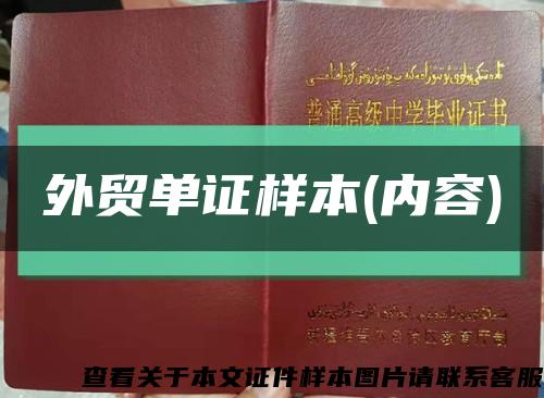 外貿單證樣本(內容)縮略圖