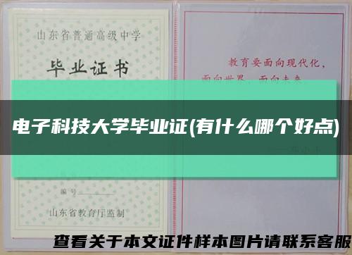 電子科技大學畢業證(有什么哪個好點)縮略圖