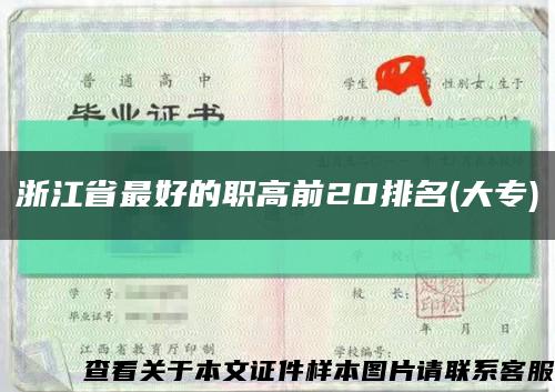 浙江省最好的職高前20排名(大專)縮略圖