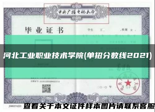 河北工業職業技術學院(單招分數線2021)縮略圖