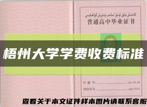 梧州大學學費收費標準縮略圖
