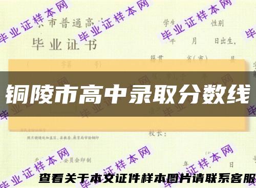 銅陵市高中錄取分數線縮略圖