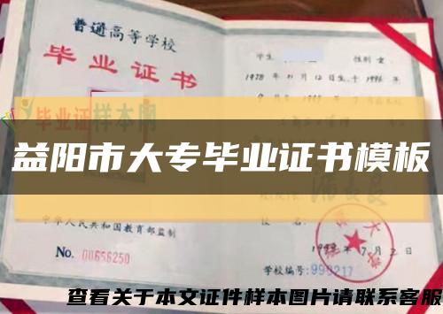 益陽市大專畢業證書模板縮略圖