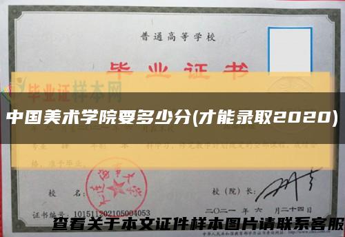 中國美術學院要多少分(才能錄取2020)縮略圖