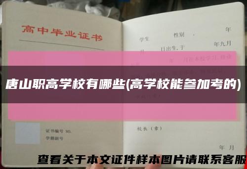 唐山職高學校有哪些(高學校能參加考的)縮略圖