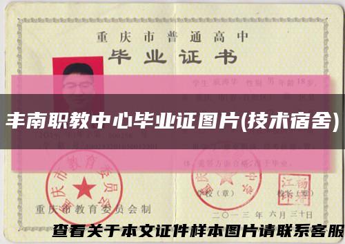 豐南職教中心畢業證圖片(技術宿舍)縮略圖
