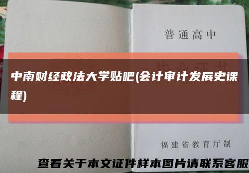 中南財經政法大學貼吧(會計審計發展史課程)縮略圖