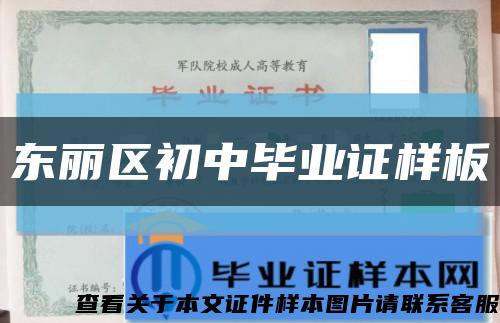 東麗區初中畢業證樣板縮略圖