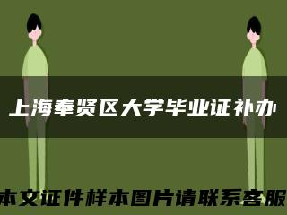 上海奉賢區大學畢業證補辦縮略圖