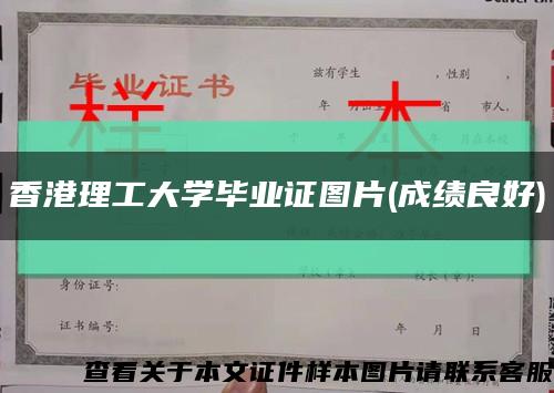 香港理工大學畢業證圖片(成績良好)縮略圖