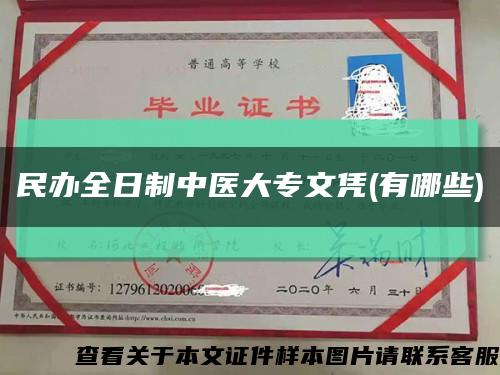 民辦全日制中醫大專文憑(有哪些)縮略圖