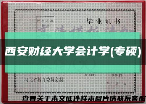 西安財經大學會計學(專碩)縮略圖