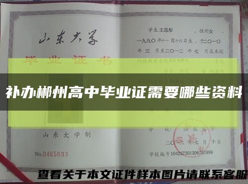 補辦郴州高中畢業證需要哪些資料縮略圖