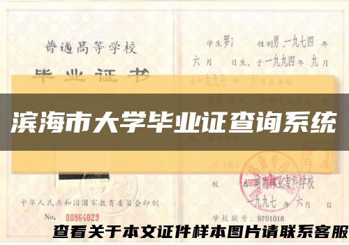 濱海市大學畢業證查詢系統縮略圖