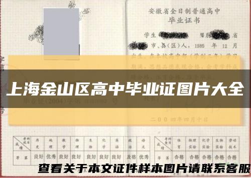 上海金山區高中畢業證圖片大全縮略圖