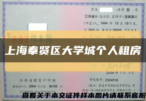 上海奉賢區大學城個人租房縮略圖