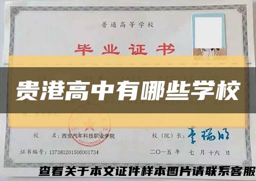 貴港高中有哪些學?？s略圖