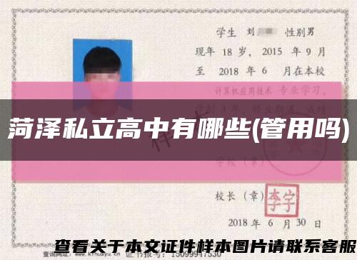 菏澤私立高中有哪些(管用嗎)縮略圖