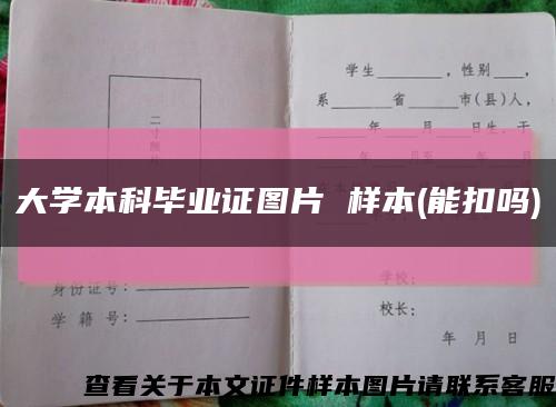 大學本科畢業證圖片 樣本(能扣嗎)縮略圖