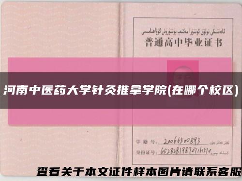 河南中醫藥大學針灸推拿學院(在哪個校區)縮略圖