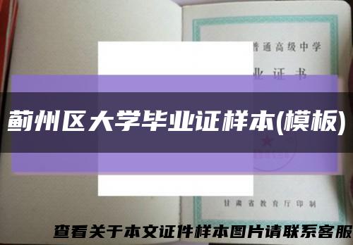 薊州區大學畢業證樣本(模板)縮略圖