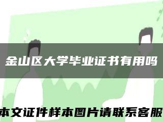 金山區大學畢業證書有用嗎縮略圖